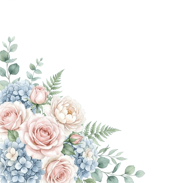 Floral decoration bottom left