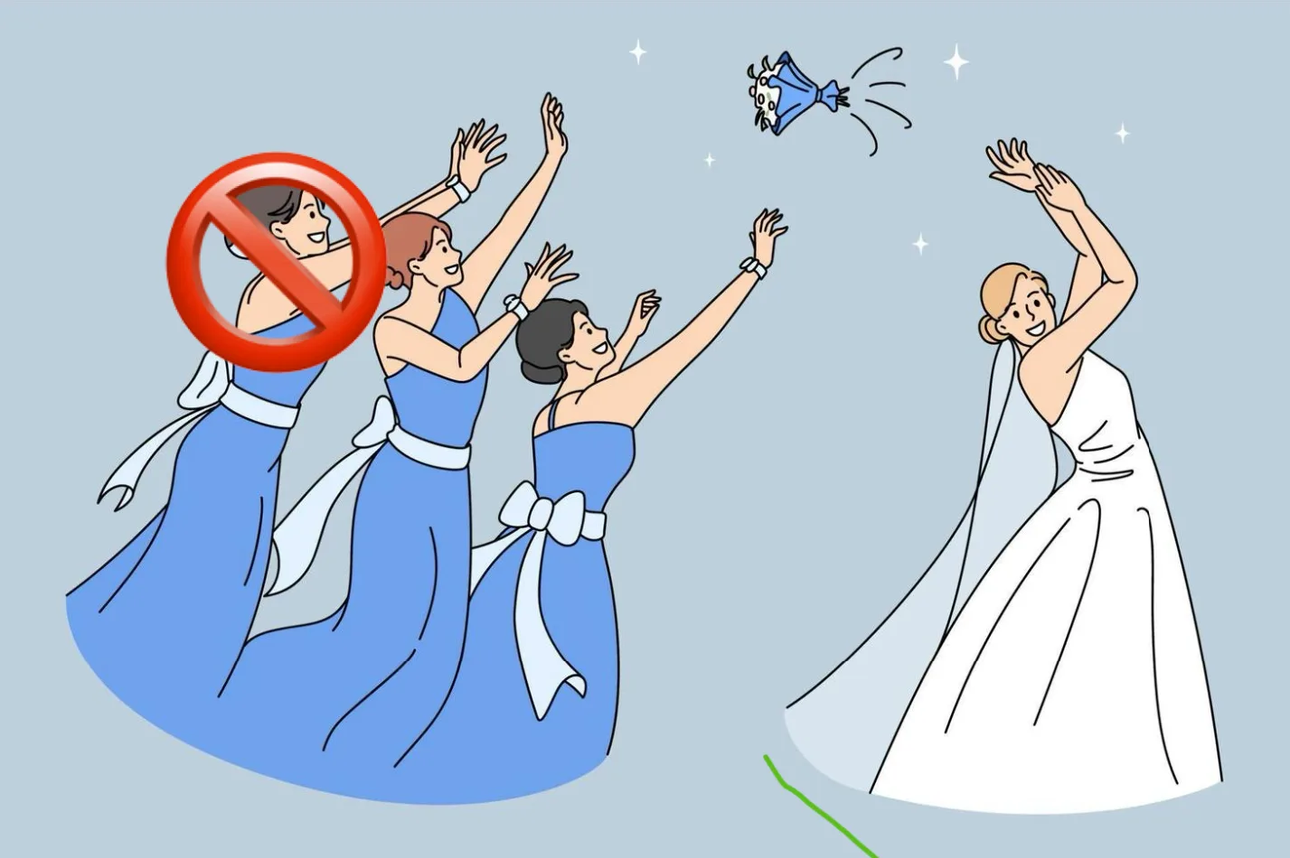 Não jogar o buquê na direção da sua mulher